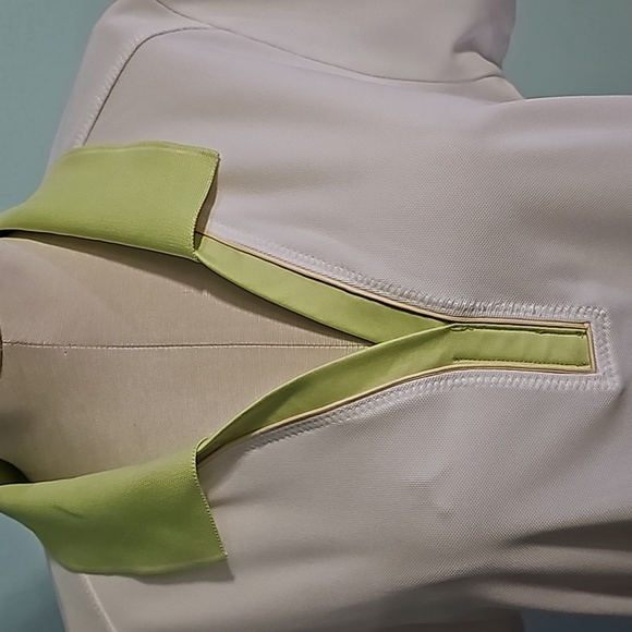 SOLD...! EP PRO Womens Golf Short Sleeve White And Neon Gree Polo Shirt - Picture 5 of 7